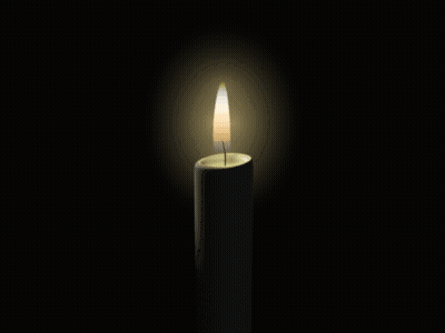 Candle With Elephant Picture Lit GIF