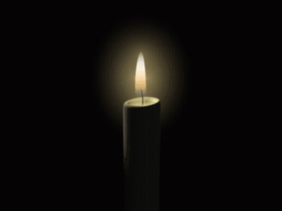 Candle With Man Picture Lit GIF