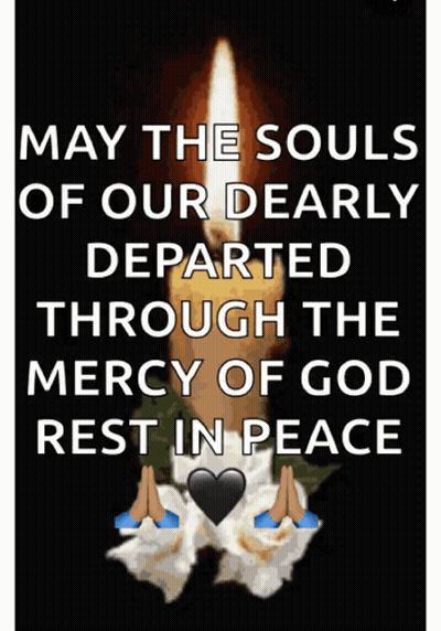 Candle With Rest In Peace Message GIF