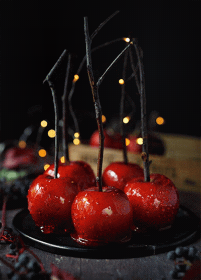 Candy Apples With Sticks GIF