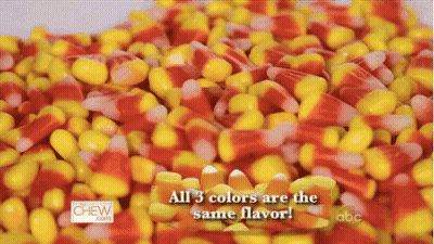 Candy Corn All 3 Colors Are The Same Flavor GIF