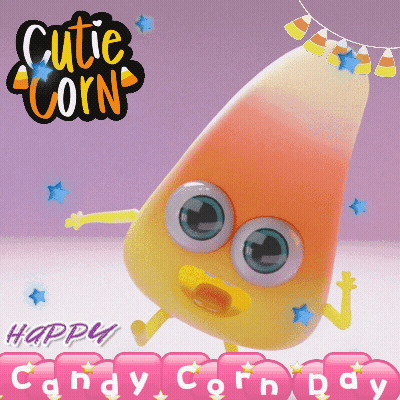 Candy Corn Saying Happy Candy Corn Day GIF