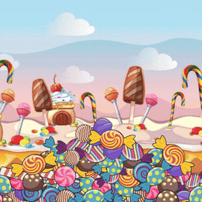Candy Land With Candy Canes And Ice Cream GIF