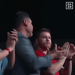 Canelo Álvarez Clapping With Oscar De La Hoya GIF