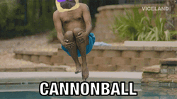 Cannonball Slow Motion Dive GIF