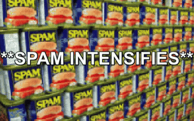 Cans Of Spam Stacked With Spam Intensifies GIF