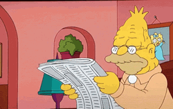 Cant Read Grampa Simpson GIF