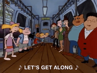 Cant We All Just Get Along Hey Arnold GIF