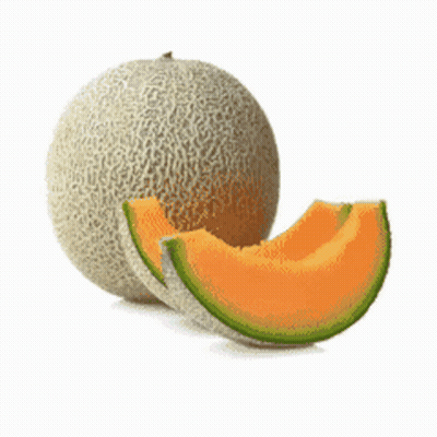 Cantaloupe Sliced In Half GIF