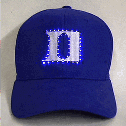 Cap Lights Blinking Blue Devils GIF
