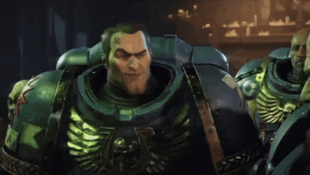 Captain Acheran Space Marine Scene GIF