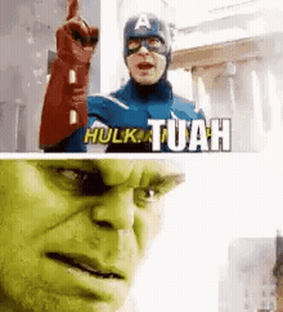Captain America And Hulk Collage GIF