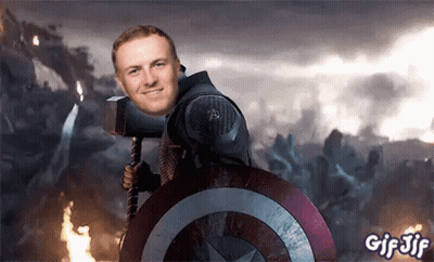 Captain America Holding Hammer And Shield GIF
