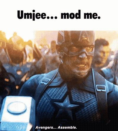Captain America Holding Hammer Umjee Mod Me GIF