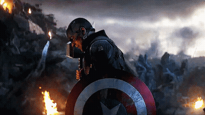 Captain America Holding Shield And Hammer Avengers: Endgame GIF