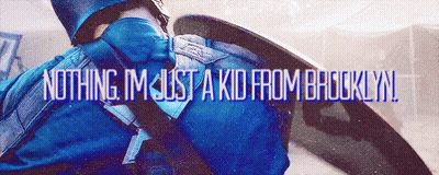 Captain America Is Holding A Shield With The Words Nothing Im Just A Kid From Brooklyn GIF