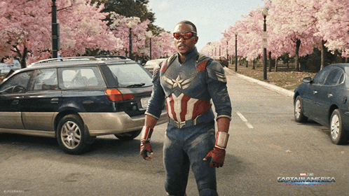 Captain America Poster Man In Superhero Costume GIF