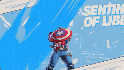 Captain America Poster Saying Entinelo Liberty GIF