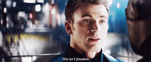 Captain America Says This Isn't Freedom GIF