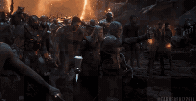 Captain America Standing In Front Of Crowd GIF