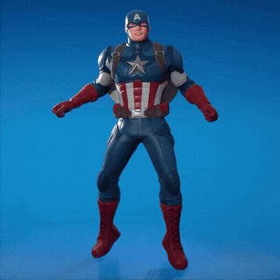 Captain America Statue Dancing With Arms Outstretched