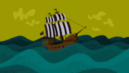 Captain Black Cherry Pirate Ship GIF