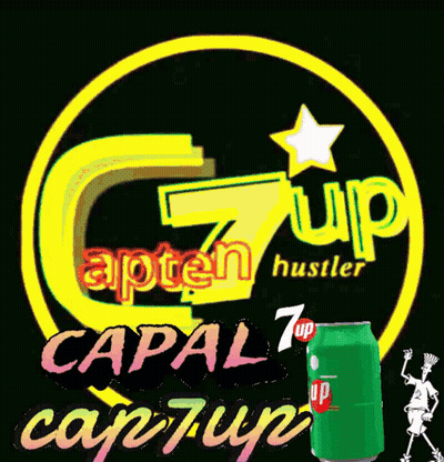 Captain Hustler Logo With Can Of Up GIF