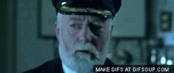 Captain Inside Sinking Ship GIF
