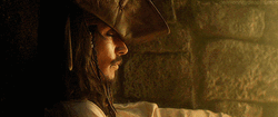 Captain Jack Sparrow Looks Back GIF