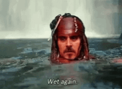 Captain Jack Sparrow Wet Again GIF