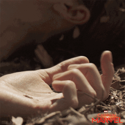 Captain Marvel Clasping Hand Image Selection GIF