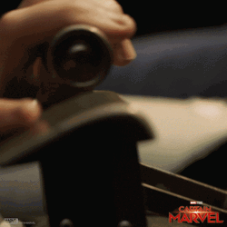 Captain Marvel Samuel Jackson Nick Fury GIF