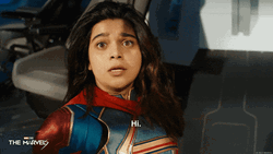 Captain Marvel Smiling Young Superhero GIF