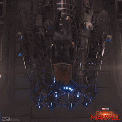 Captain Marvel Thunderous Explosion GIF