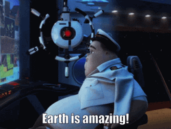Captain McCrea ON Wall E Earth Is Amazing  GIF