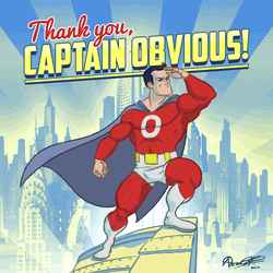 Captain Obvious Cartoon GIF
