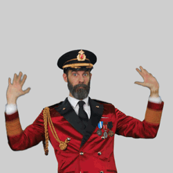 Captain Obvious Lifting Hands Celebration GIF