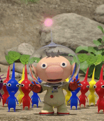 Captain Olimar Spinning Pikmin GIF
