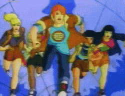 Captain Planet Planeteers Running GIF