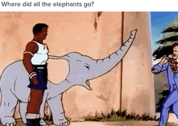 Captain Planet Screaming Elephant GIF