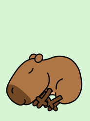 Capybara Has A Long Bedtime GIF