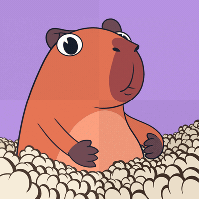 Capybara Sitting On Sheep GIF