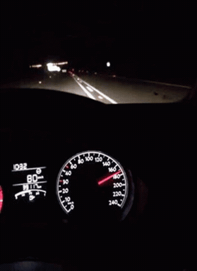 Car Dashboard Lit Up At Night GIF