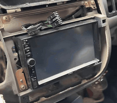 Car Dashboard With Pioneer Radio GIF