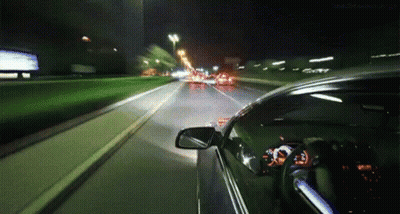 Car Driving At Night GIF
