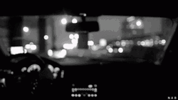 Car Driving Black And White GIF