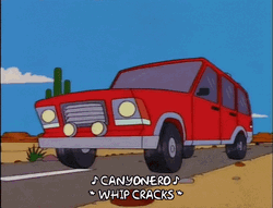 Car Driving Canyonero Cartoon GIF