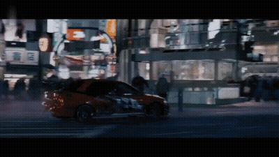 Car Driving City Street At Night GIF