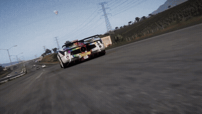 Car Driving Down Dirt Road GIF
