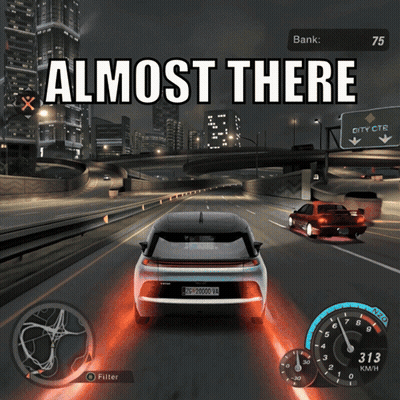 Car Driving Down Highway Almost There GIF